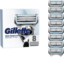 Gillette SkinGuard Sensitive Razor Blades Men, Pack of 8 Razor Blade Refills with Precision Trimmer, Fits All Skinguard ProGlide ProShield and Fusion5 Handles