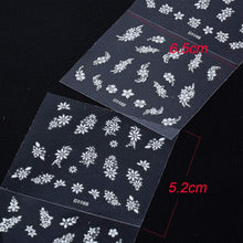 90 Sheets 3D Self-Adhesive Nail Art Stickers for Gel Nails - Nail Stickers for Nail Art, Flower Nail Decals Stickers for Women Girls - Various Floral Patterns