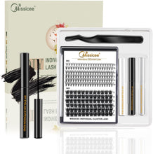 Individual Lashes, Missicee 192pcs 20/56D Mixed Length DIY Eyelash Extensions Kit, Natural Volume Look Cluster Lashes, Reusable Wide Band Eyelashes Individual With Tweezers, Bond, Seal and Remover