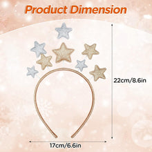 Greoer Children Star Headband, Cute New Year Headbands for Women and Girls, Stylish Glitter Star Headband Children's Christmas Hair Accessories, for Christmas New Year Party Birthday Daily Decor