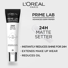 L'Oral Paris Matte Setter Primer, Matte Finish, Extends Makeup Wear, Advanced Derm Primer, Grips Makeup, No Shine, Prime Lab, 30ml