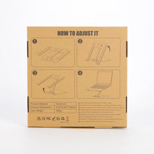 Babacom Laptop Stand Lap Desk, Ergonomic Foldable Computer Stand with Adjustable Height, Ventilated Aluminium Alloy Riser Compatible with MacBook Air, Pro, All 10-16" Laptops (Silver)