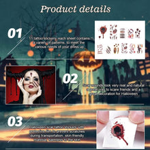 GIRAFEDA 11 Sheets Halloween Zombie Scars Tattoos Stickers Vampire Bite Tattoo Waterproof Fake Wound Scar Realistic Temporary Tattoos for Halloween Party Cosplay Costume Makeup(2 Large+9 Small)