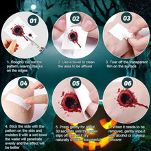 GIRAFEDA 11 Sheets Halloween Zombie Scars Tattoos Stickers Vampire Bite Tattoo Waterproof Fake Wound Scar Realistic Temporary Tattoos for Halloween Party Cosplay Costume Makeup(2 Large+9 Small)