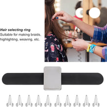 Hair Parting Ring Magnetic Wristband, Hair Parting Ring Professional Home Salon Hair Selecting Tool Hair Pin Magnetic Wristband Stying Tool