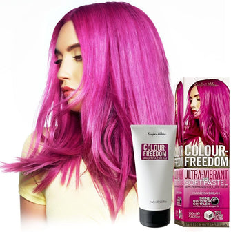 Knight & Wilson Colour-Freedom 150ml Magenta Dream Purple Semi-Permanent Hair Colour - Ultra-Vibrant Vegan Friendly Colour Mask with Shine Booster Complex - Ammonia Free Colour Lasts Up To 6-10 Washes