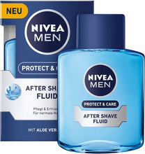 Nivea Men Protect & Care after Shave Fluid in 3er Pack (3 x 100 ML), Aftershave Maintains the Skin after Shave, Moisturizing and Soothing Facial Care