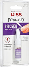 KISS Powerflex Precision Nail Glue, Flex Formula for Ultra Hold of False Nails, Instantly Repairs Breaks and Tears