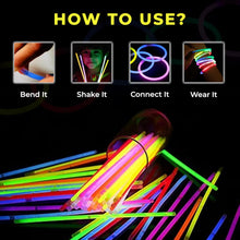 15pcs Premium 8 Inch Glow Sticks With Connectors To Make Neon Necklace Wrist Band Bracelets, Party Favours, Party Bag Fillers for Kids - Party Accessories, Long-lasting Glow Sticks for Children