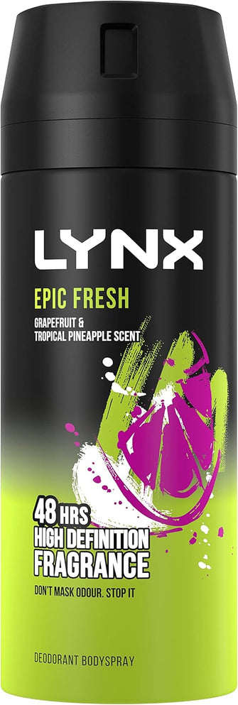 Lynx Epic Fresh Grapefruit & Pineapple Body Spray Men, 150ml