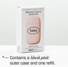 Fussy - Natural Refillable Deodorant - Aluminium Free - 24 hour protection - Floral Scent and Blush Pink Case - Ylang Ylang, Patchouli & Cedarwood - Vegan & Cruelty Free - 100% Natural & Effective