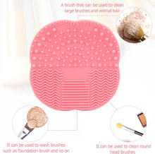 G2PLUS Make up Brush Cleaning Pads - 2PCS Silicone Brush Cleaners - 10cm Brush Cleaning Mats - Hand Held Make up Brush Cleaners for Cleaning Make up Brushes