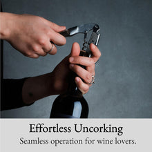 Barvivo Wine Opener with Foil Cutter and Cap Remover - Double Hinged Corkscrew for Bartenders - Stainless Steel Wine Key for Easy Bottle Opening - Manual Wine Bottle Opener - Rosewood, 12x1.5x3 cm
