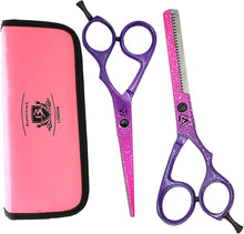 Hair Cutting Scissors Professional Set  5.5 Inch Barber Hairdressing Scissor with Storage Case  Salon Shears  Handmade Scissor Kit  Beautiful Scissor Design