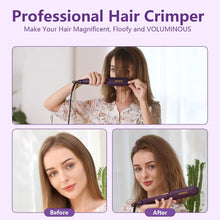 Crimping Iron Hair Crimper for Hair DSHOW Hair Waver Volumizing Crimper with Titanium Ceramic Plates Styling Tools for Women Girls (Purple)