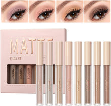 Matte Liquid Eyeshadow Set Highly Pigmented Smokey Black Nude Eyeshadow Cream Long Lasting Quick Drying Eye Shadow Make Up Kits for christmas gifts (09)