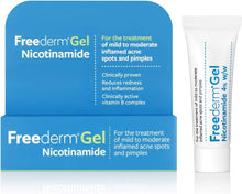 Freederm Gel for Mild to Moderate Acne with Nicotinamide, Clinically Proven, Reduces Spot Size, Redness and Inflammation, 10g Tube