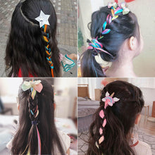 8 Pieces Colourful Wig Hair Accessories, Synthetic Wigs, Kids Colourful Braid Wigs, Bow Hair Braids, Girls Hair Accessories, Play Acting Accessories, Clip On Rainbow Colour Wig Hair Accessories