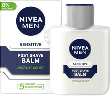 NIVEA MEN Sensitive Post Shave Balm (100ml), 0% Alcohol with Chamomile and Vitamin E, Relieves Skin from 5 Signs of Irritation, Men's Skin Care and Shaving Essentials