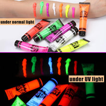 Glow In The Dark Face Paint,UV Face Paint,Halloween Face Paint,Glow Body Paint,Neon Body Paint,Festival Face Paint,Quick Dry Facepaint Halloween,Body & Face Paint,For Party & Halloween&Cosplay (6pcs)