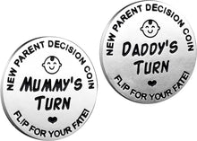huishi Funny Decision Coin for New ParentsGifts for Mum DadNewborn Baby GiftsFlip Coin DecisionMother's Day, Baby Shower GiftBirthday, Anniversary, Stainless Steel (Silver)