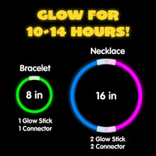 JOYIN 100 Pcs Glow Sticks Bulk 20cm Glowsticks, Glow Stick Bracelets Necklaces, Glow in the Dark Supplies, Accessories, Easter, Christmas, Halloween Party Supplies Pack