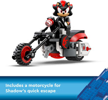 LEGO Sonic the Hedgehog Shadow the Hedgehog Escape, Motorbike Toy for Kids, Boys & Girls aged 8 Plus with Buildable Lab, Badnik Rhinobot & Clucky Video Game Character Figures, Gifts for Gamers 76995