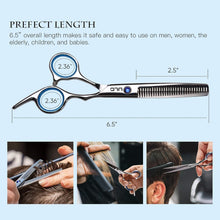 Hair Cutting Scissors Thinning Teeth Shears Set ULG Professional Barber Hairdressing Texturizing Salon Razor Edge Scissor Japanese Stainless Steel 6.5 inch