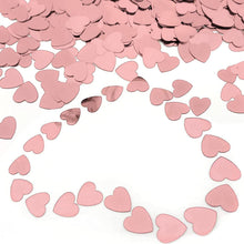1000 Pcs Rose Gold Heart Confetti Valentines Decorations Romantic Table Decorations Love Hearts Table Confetti for Wedding Day,Anniversary,Metallic Foil Heart Confetti