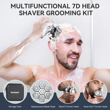 Head Shavers for Men, KENSEN 7D Electric Razor Bald Men with Replacement Blade Rechargeable Rotary Shaver LED Display Grooming Kit and Wet/Dry Detachable Waterproof Head Shaver