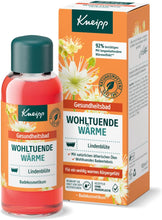 Kneipp Health Bath Soothing Warmth - Bath Oil with Valuable Extract of Linden Blossom & Natural Essential Oils from Orange & Cedar Wood - Soothing on Body & Mind - 100 ml