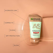 Garnier SkinActive BB Cream, Anti-Age Medium, Tinted Moisturiser SPF25, Softens Fine Lines and Firms Skin with Hyaluronic Acid and Mineral Pigments, Medium, 50 ml (Pack of 1)