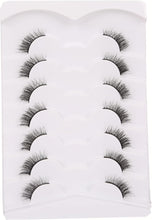 GMAGICTOBO Fluffy Half Lashes Wispy Short False Eyelashes Natural Look Cat Eye Lashes Pack 3D Criss-Crossed Lashes Strips 7 Pairs Multipack