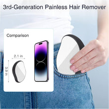 Crystal Hair Eraser,Reusable Magic Painless Hair Eraser for Women, Portable Hair Removal Stone,Magic Crystal Hair Remover with Gentle Skin Exfoliation, Easy to Use, Works On All Body Parts(Black)