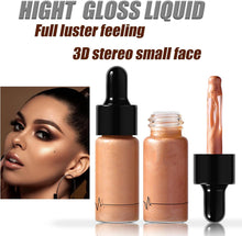 Liquid Highlighter Makeup,Shimmer Highlighter Stick,Liquid Bronzer,Natural Pink Shimmer Smooth Blendable, Body Shimmer Liquid Blush,Face Body Glow,bronze shimmer smooth blendable, face body glow