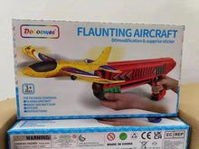 Doloowee 3 Pack Airplane Launcher Toys, 12.6 Inch LED Foam Glider Airplane Catapult, 2 Flight Modes, Outdoor Sports Flying Toys 4 5 6 7 8 9 10 11 12 Years Old Boys Girls Birthday Gifts (Blue)