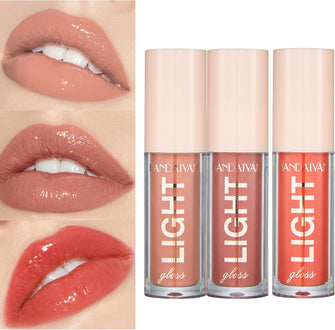 Lipgloss Tubes Liquid Lipstick Sets,3pcs Shimmer Pearlescent Lip Gloss Non-Sticky Shiny Glitter Lipstick Moisturizer Lip Stain Makeup Set For Women Gift,Beauty Cosmetics Long Lasting