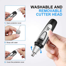 Leesgel Electric Ear Nose Hair Trimmer for Men Women, Painless Trimming, Nostril Nasal Hair Clippers Trimmers Remover, Wet/Dry, Battery-Operated