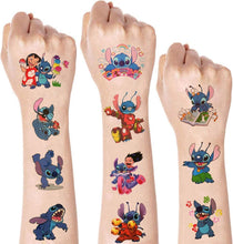 Lilo & Stitch Temporary Tattoos for Kids(8 sheets), Party Supplies Anime Cartoon Tattoos for Boys Girls Party Favors Birthday Party Decorations Fake Tattoos Stickers Party Game Activities Reward Gifts