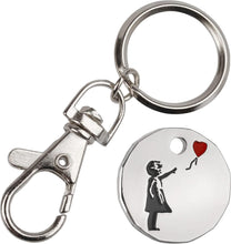 Harts 1 unit New Shape 1 coin Trolley Tokens Keyrings Supermarket Locker (Girl)