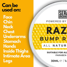 Natural Aftershave Razor Bump Balm With Tea Tree & Hemp Seed - After Shave Repair Balm for Ingrown Hairs & Razor Burns (30ml) By Sera Organics