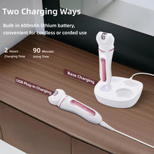 Mcbazel Cordless Epilators for Women, 5 in 1 USB Rechargeable Hair Remover,Electric Lady Shaver with Facial Cleansing/Massage Head/Callus Remover Fit for Face,Legs,Arms,Armpit,Bikini