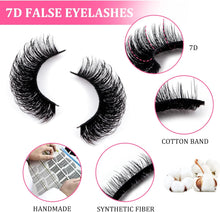 False Eyelashes Russian Strip Lashes 10 Pairs Reusable Natural Look 7D Faux Mink Lashes Fluffy Volume Wispy Fake Eyelashes Handmade Thick Soft Long Dramatic Eyelashes for Makeup (7D32)