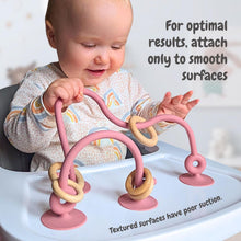 Infatot Teething Suction Toy - Baby Teether & Sensory Toy 6M+ - Wood & Silicone Baby Toys - Baby High Chair Toys, Wooden Baby Toys for Early Development, Baby Gifts for Boys & Girls, Newborns - Olive