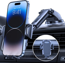 LOTUNY Car Phone Holder, Universal Mobile Phone Holder for Car, 3 in 1 Car Mount for Dashboard Windshield Air Vent, Compatible with iPhone Samsung Google and All 4.0 to 7.2 inches Smartphones