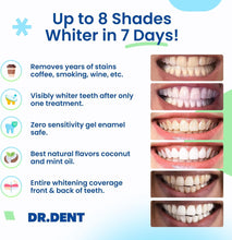 DRDENT Professional Teeth Whitening Strips 7 Treatments - Safe for Enamel - Non Sensitive Teeth Whitening - Whitening Without Any Harm - Pack of 14 Strips + Mouth Opener Included