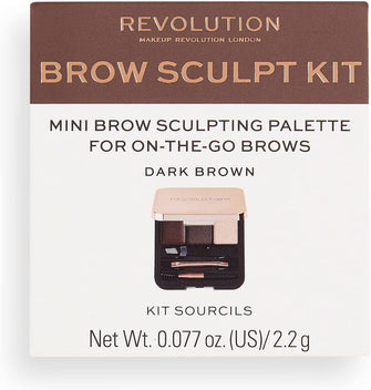 Makeup Revolution, Brow Sculpt Kit, Dark, 2.2 g