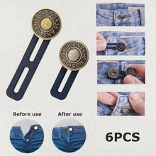 6 Pcs Button Extender for Trousers,Adjustable Button Waist Extender,Waist Extender for Trousers Pants Waist Extender Trouser Waist Extender Elastic Collar Extenders for Jeans Skirts Trousers