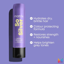 Matrix Hair Conditioner, For Blondes, Greys and Silvers, Tones + Neutralises, Total Results, So Silver