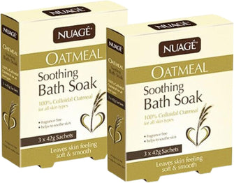 Nuage Colloidal Oatmeal Soothing Bath Soak for Baby, Itchy, Dry or Sensitive Skin Relief - 6 x 42g Sachets - Pack of 2